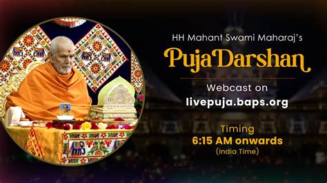 mahant swami maharaj puja live.